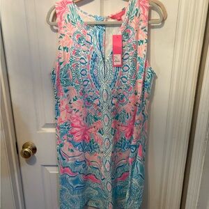 Lilly Pulitzer Pink and Blue Patterned Dress